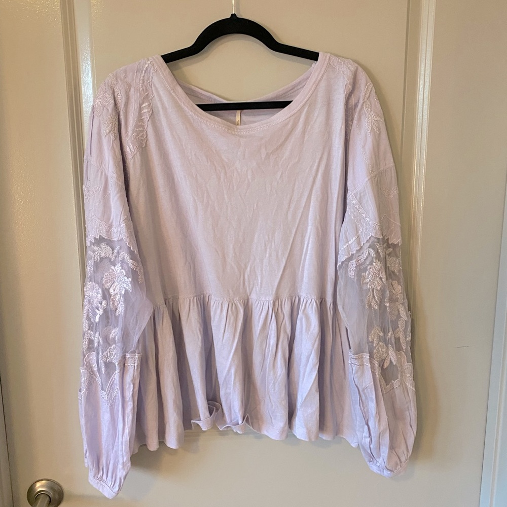 PALE LAVENDER free people shirt in large
